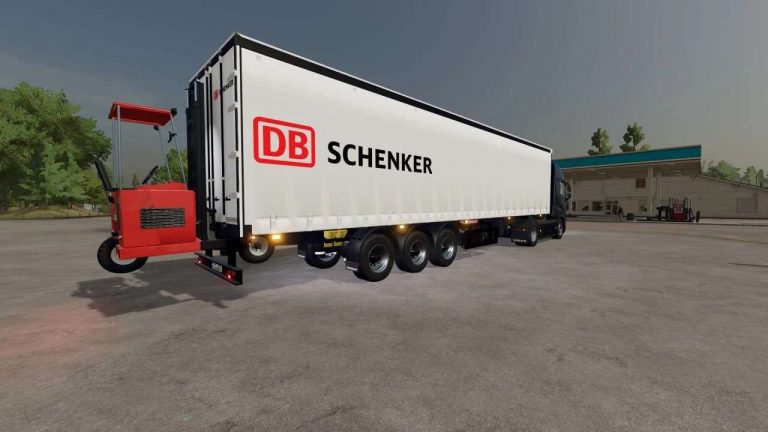 Anhänger mit Gabelstapler v1 0 0 0 FS25 Mod FS22 Mod