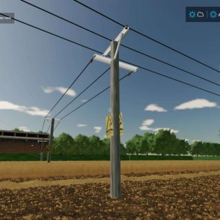 UK ELECTRICITY POLES PREFAB Update Version V2 0 0 0 FS25 Mod FS22 Mod