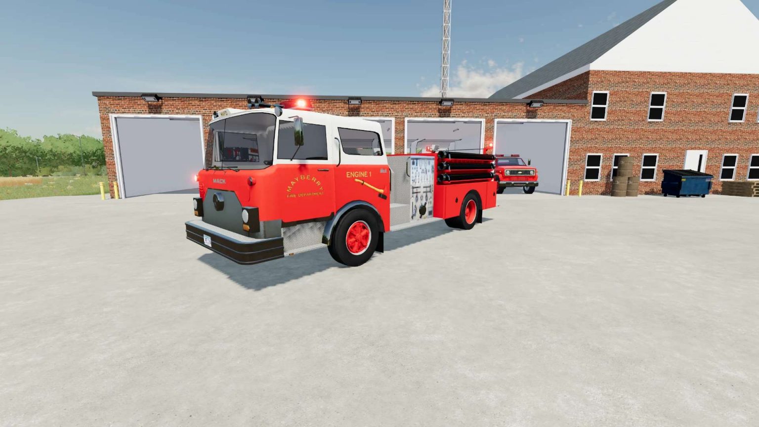 Mack Cf Fire Engine V1000 Landwirtschafts Simulator 22 Mod Fs22 Mod 5891