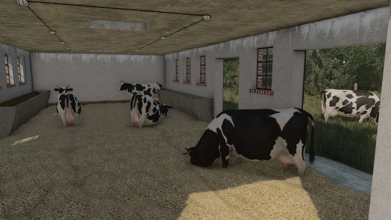 Stall Mit Kühen Und Garage V1000 Landwirtschafts Simulator 22 Mod Fs22 Mod 4656