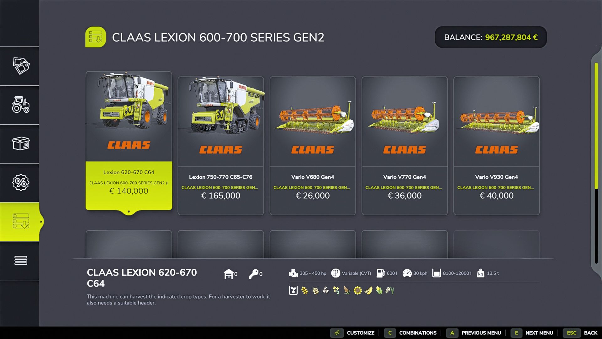 CLAAS Lexion 600/700 GEN 2 V1.0.0.0 thumbnail 4
