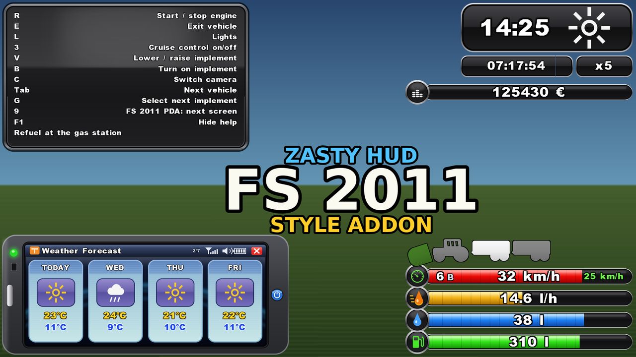 FS2011 HUD-Stil (Add-on für Zasty HUD) V1.0.0.0 thumbnail 3